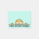 Ich sehe dumme Leute Post-it Klebezettel (Vorderseite)