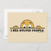 Ich sehe dumme Menschen Postkarte (Vorne/Hinten)
