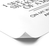 Ich sehe ein kleines Shillouetto... Poster (Ecke)