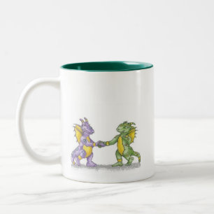 Ich sehe einen Drachen, Mama! ~Shell Zweifarbige Tasse