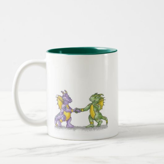 Ich sehe einen Drachen, Mama! ~Shell Zweifarbige Tasse (Links)