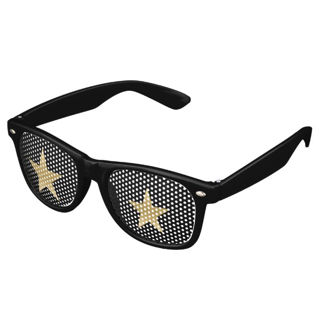 Ich sehe Gold Stars Partybrille (Schrägansicht)