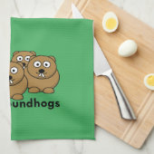 Ich sehe Grundschweine Küchentuch (Viertel Falte)