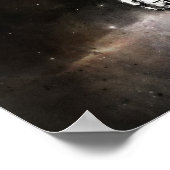 "Ich sehe hier oben keinen Gott" - Yuri Gagarin Po Poster (Ecke)