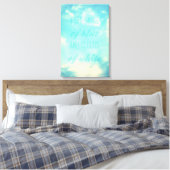 Ich sehe Himmel aus Blau und Wolken aus Weiß Leinwanddruck (Insitu (Schlafzimmer))