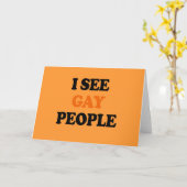 Ich sehe homosexuelle Leute Karte (Gelbe Blume)