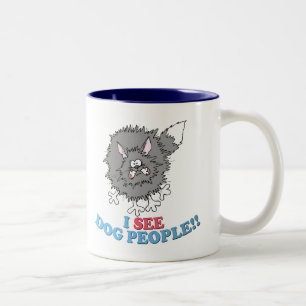 ICH SEHE HUNDEleute! Zweifarbige Tasse