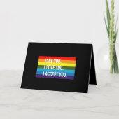 Ich sehe, ich Liebe Sie akzeptiere Sie Gay Pride L Dankeskarte (Vorderseite)