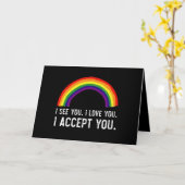 Ich sehe, ich Liebe Sie ich akzeptiere Sie Gay Pri Karte (Gelbe Blume)