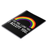 Ich sehe, ich Liebe Sie ich akzeptiere Sie Gay Pri Notizblock (Linke Seite)