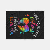 Ich sehe Ihre wahren Farben Fleecedecke (Vorderseite (Horizontal))