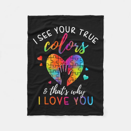 Ich sehe Ihre wahren Farben Fleecedecke (Vorderseite)