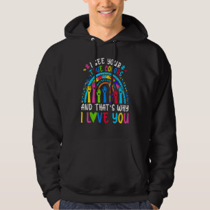Ich sehe Ihre wahren Farben Puzzle Piece Autismus  Hoodie