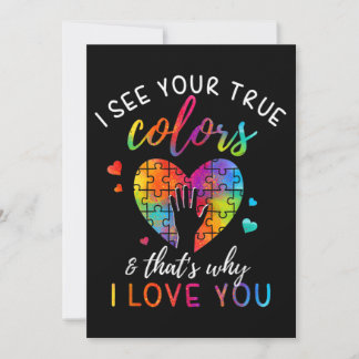 Ich sehe Ihre wahren Farben, Puzzle-Weltautismus Einladung