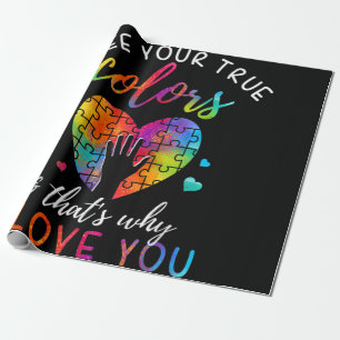 Ich sehe Ihre wahren Farben, Puzzle-Weltautismus Geschenkpapier