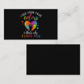 Ich sehe Ihre wahren Farben, Puzzle-Weltautismus Visitenkarte (Vorne/Hinten)