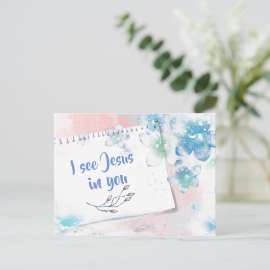 Ich sehe Jesus in dir Postkarte (Stehend Vorderseite)