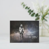 Ich sehe keinen Gott hier oben Postkarte (Stehend Vorderseite)