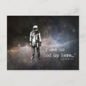 Ich sehe keinen Gott hier oben Postkarte (Vorderseite)