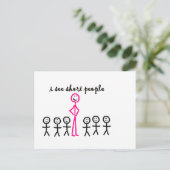 Ich sehe Kurze Leute Postkarte (Stehend Vorderseite)