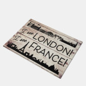 Ich sehe London, ich sehe France Imitats Wood Fini Fußmatte (Schrägansicht)