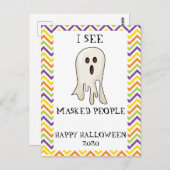 Ich sehe Masked People 2020 Halloween Ghost Funny Postkarte (Vorne/Hinten)