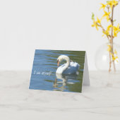 "ICH SEHE MICH SELBST - IN DIR" SWAN & REFLEKTION  KARTE (Gelbe Blume)