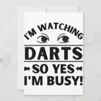 Ich sehe mir Darts an, also ja, ich bin beschäftig