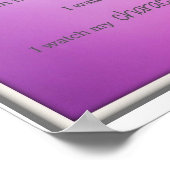 Ich sehe mir meine Gedanken an Poster (Ecke)