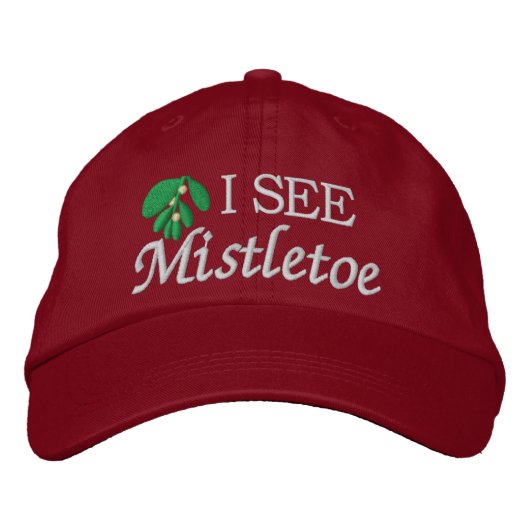 Ich sehe Mistletoe - SRF Bestickte Kappe (Vorderseite)