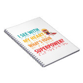 Ich sehe mit meinem Herz Mädchen - Blindheit Blind Notizblock (Rechte Seite)