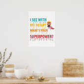 Ich sehe mit meinem Herz Mädchen - Blindheit Blind Poster (Küche)