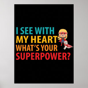 Ich sehe mit meinem Herz Mädchen - Blindheit Blind Poster