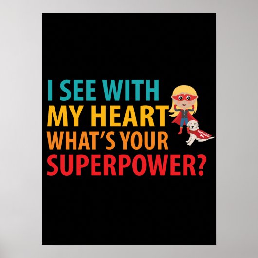 Ich sehe mit meinem Herz Mädchen - Blindheit Blind Poster (Vorne)