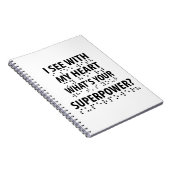 Ich sehe mit meinem Herzen - Blindheit Blindheit B Notizblock (Rechte Seite)