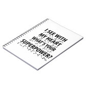 Ich sehe mit meinem Herzen - Blindheit Blindheit B Notizblock (Linke Seite)