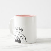 Ich sehe Mutterschaf Zweifarbige Tasse (Vorderseite Links)