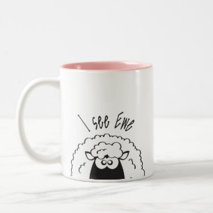 Ich sehe Mutterschaf Zweifarbige Tasse