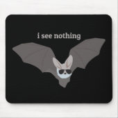 Ich sehe nichts - Fledermaus mit Sonnenbrille Mousepad (Vorne)