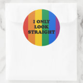 ICH SEHE NUR GERADE AUS RUNDER AUFKLEBER (Tasche)