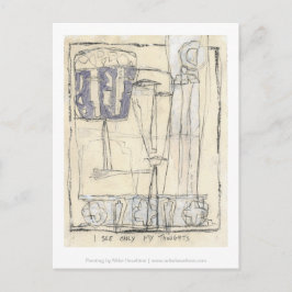Ich sehe nur meine Gedanken Postkarte