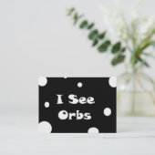Ich sehe Orbs-Visitenkarten Visitenkarte (Stehend Vorderseite)