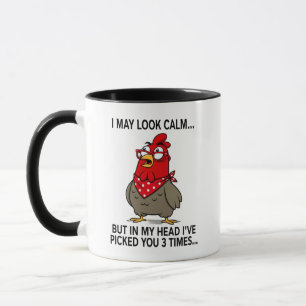 ICH SEHE RUHIG AUS, ABER IN MEINEM KOPF HABE ICH D TASSE