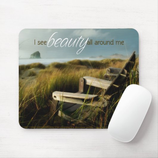 "Ich sehe Schönheit" Motivation Affirmation Mousepad (Mit Mouse)