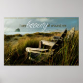 "Ich sehe Schönheit" Motivation Affirmation Poster (Vorne)