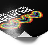 Ich sehe Sie I Liebe U Ich akzeptiere Sie Regenbog Fotodruck (Ecke)