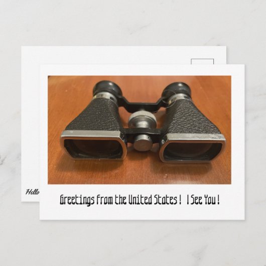 Ich sehe Sie Postkarte (Vorne/Hinten)