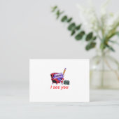 Ich sehe Sie Retro Cassette Lounge Visitenkarte (Stehend Vorderseite)