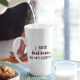 Ich sehe tote Bohnen weißes Halloween Milchtasse