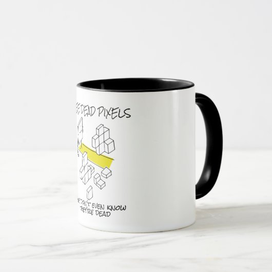 ICH SEHE TOTE PIXEL - Funny Programmer Coder Gesch Tasse (VorderseiteRechts)